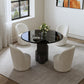 Kinton Round 5 Pc Table w/Natural Marble Top