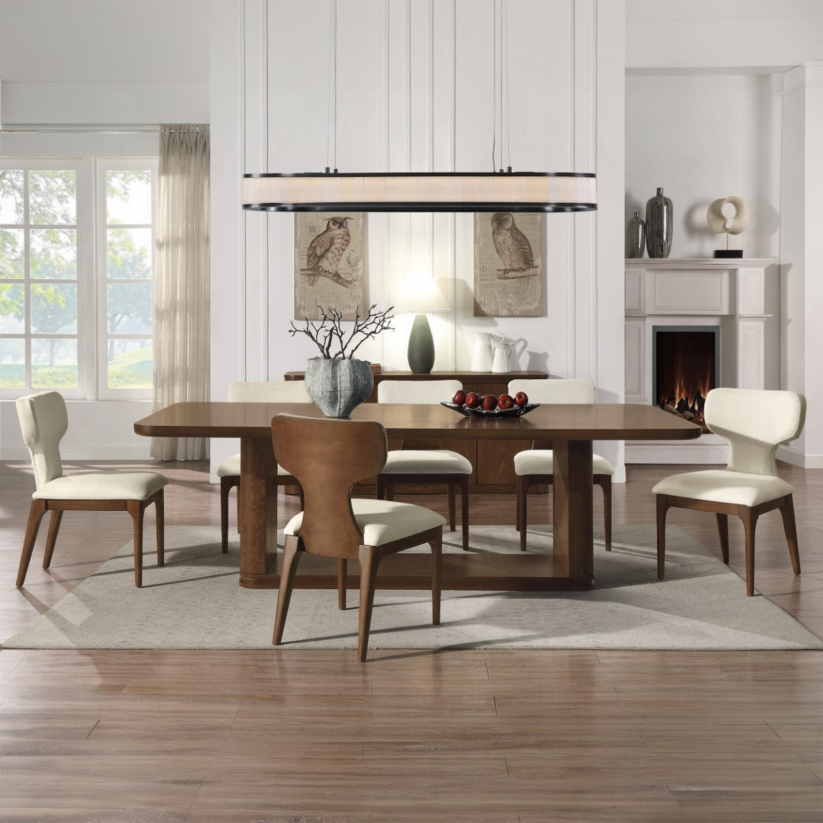 Koen Brown Oak 7 Pc Dining Collection