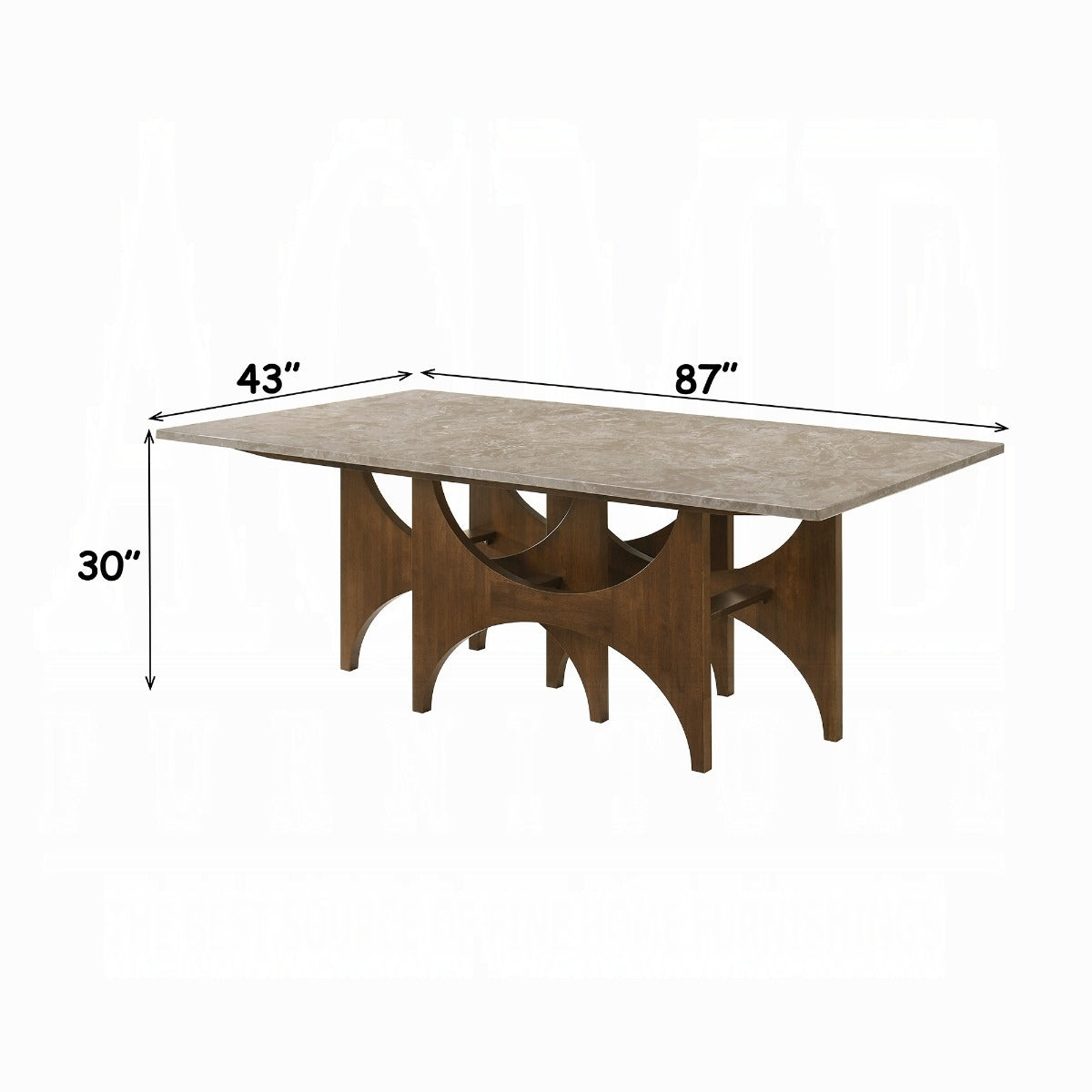 Oleia Engineered Marble 7 Pc Dining Set