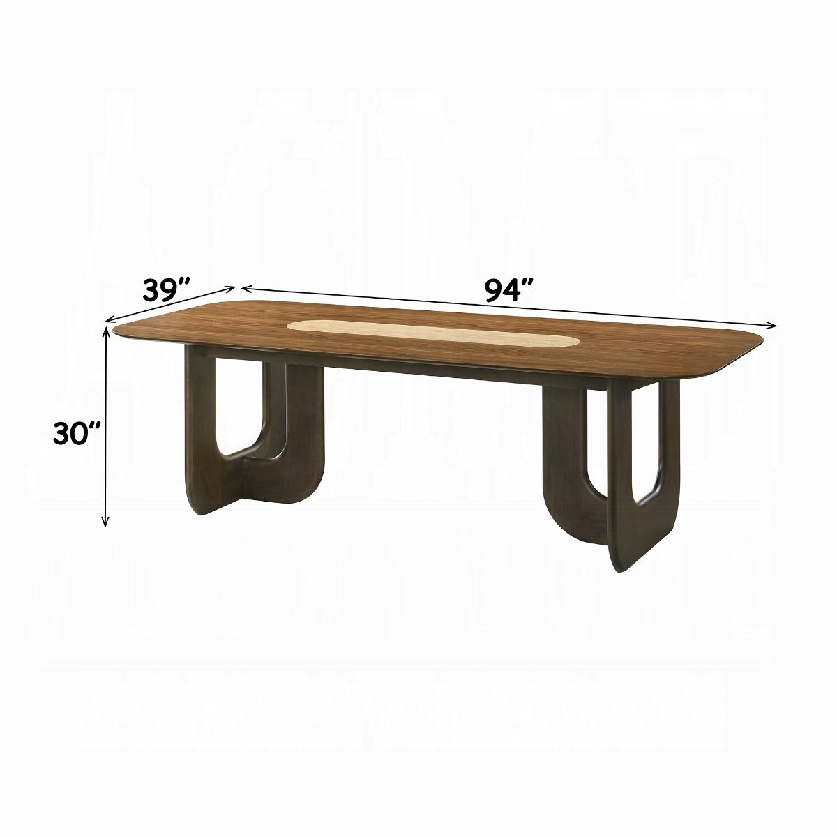 Kyree Rich Walnut 7 Pc Dining Collection