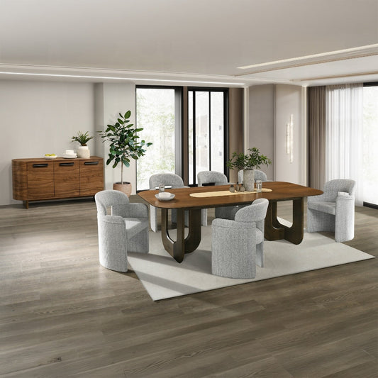 Kyree Rich Walnut 7 Pc Dining Collection