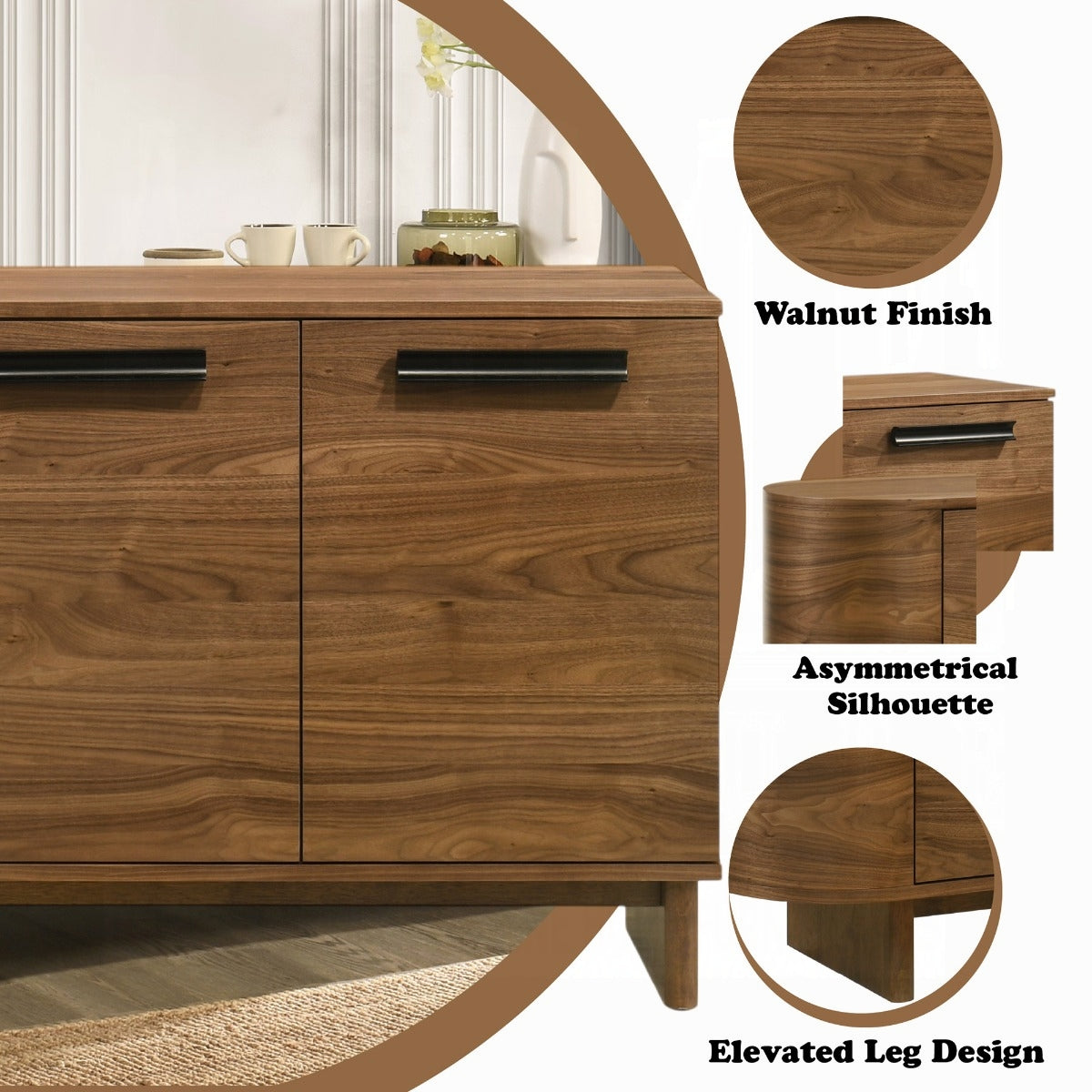 Kyree Walnut Finish Server DN07143