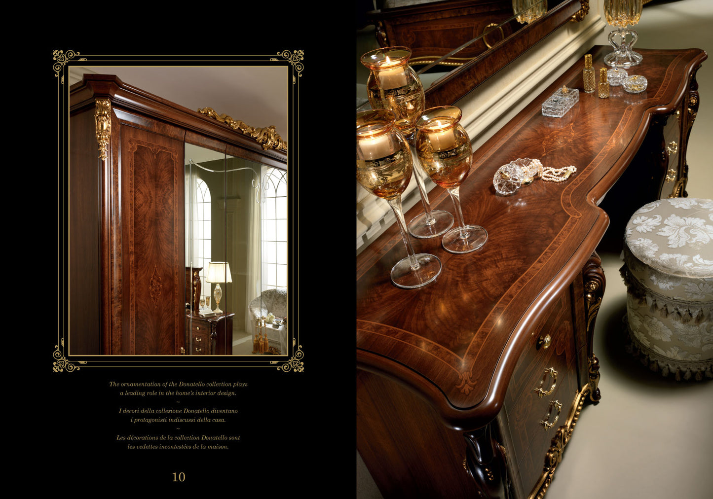 Donatello Classic 5 Pc Lacquer Bedroom Set - King Bed