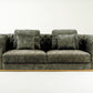 Divani Casa Dosie - Grey Velvet Sofa