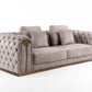 Divani Casa Dosie - Transitional Beige Velvet Sofa