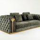 Divani Casa Dosie - Grey Velvet Sofa