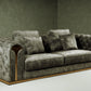 Divani Casa Dosie - Grey Velvet Sofa