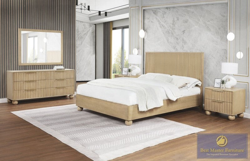 Best Master DP305 Light Oak Bedroom Set
