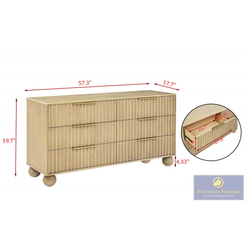 Best Master DP305 King Light Oak Bedroom Set