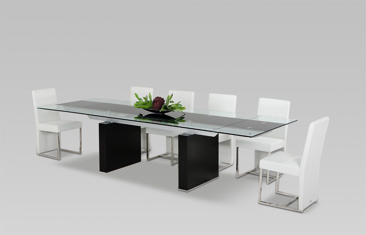 Modrest Lisbon Dining Collection - Extentable Glass Table