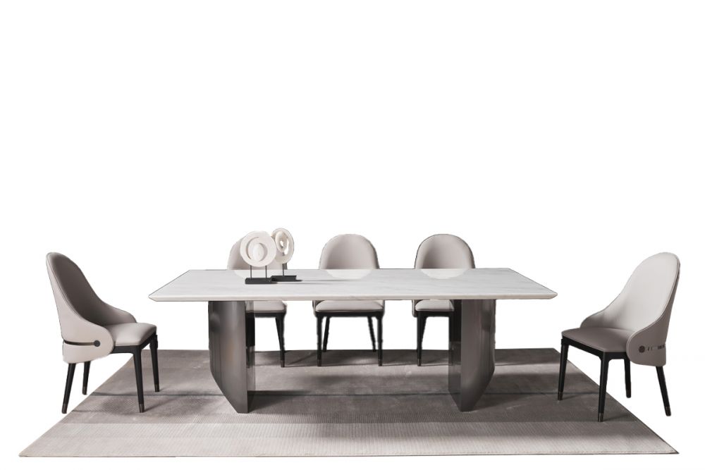DT-H68 Faux Marble Top Dining Table