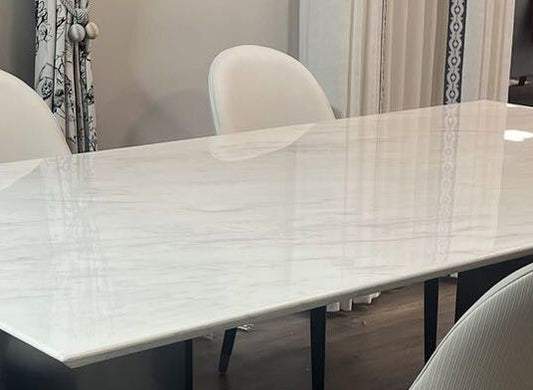 DT-H68 Faux Marble Top Dining Table