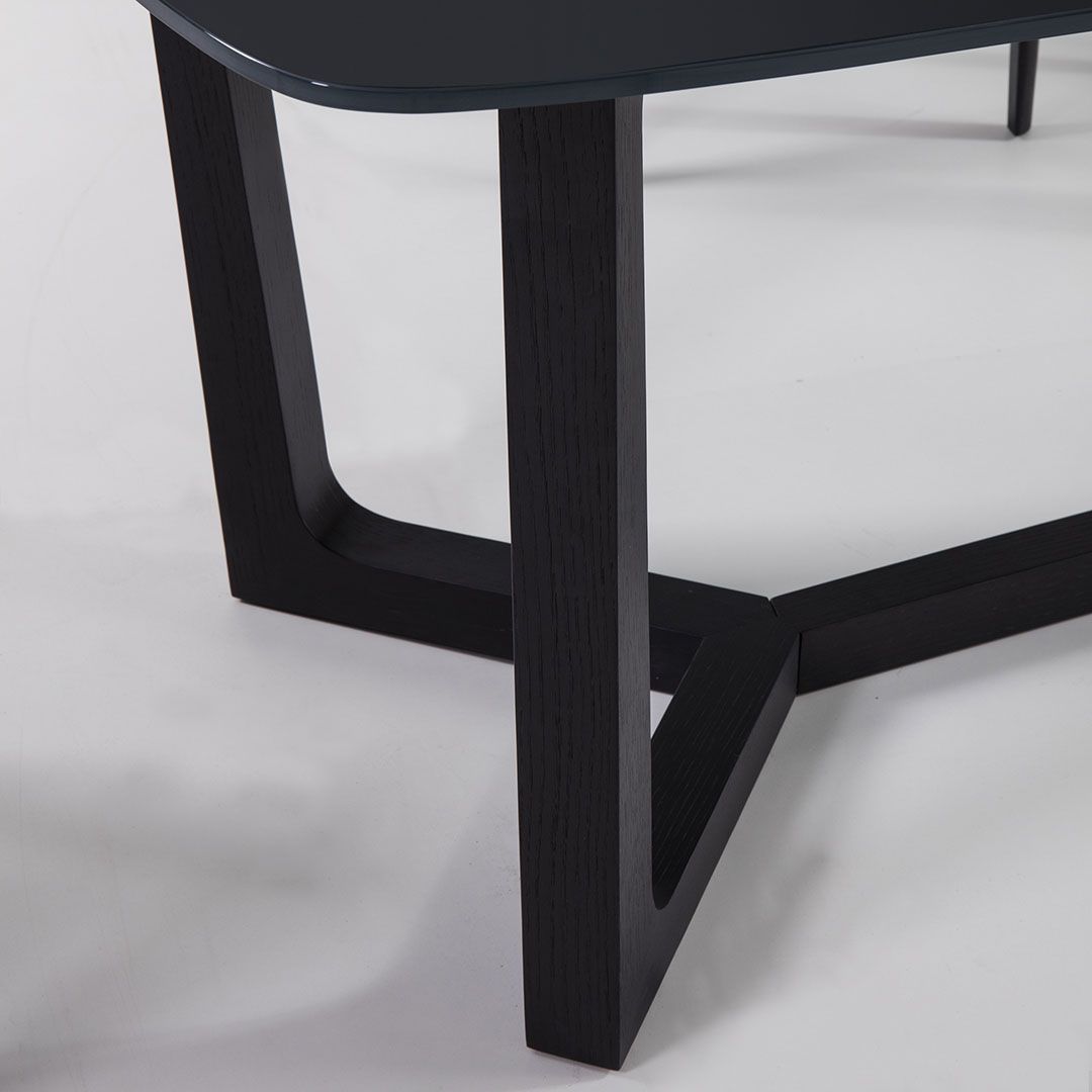 American Eagle DT-M039 Colección de comedor con tapa de vidrio negro