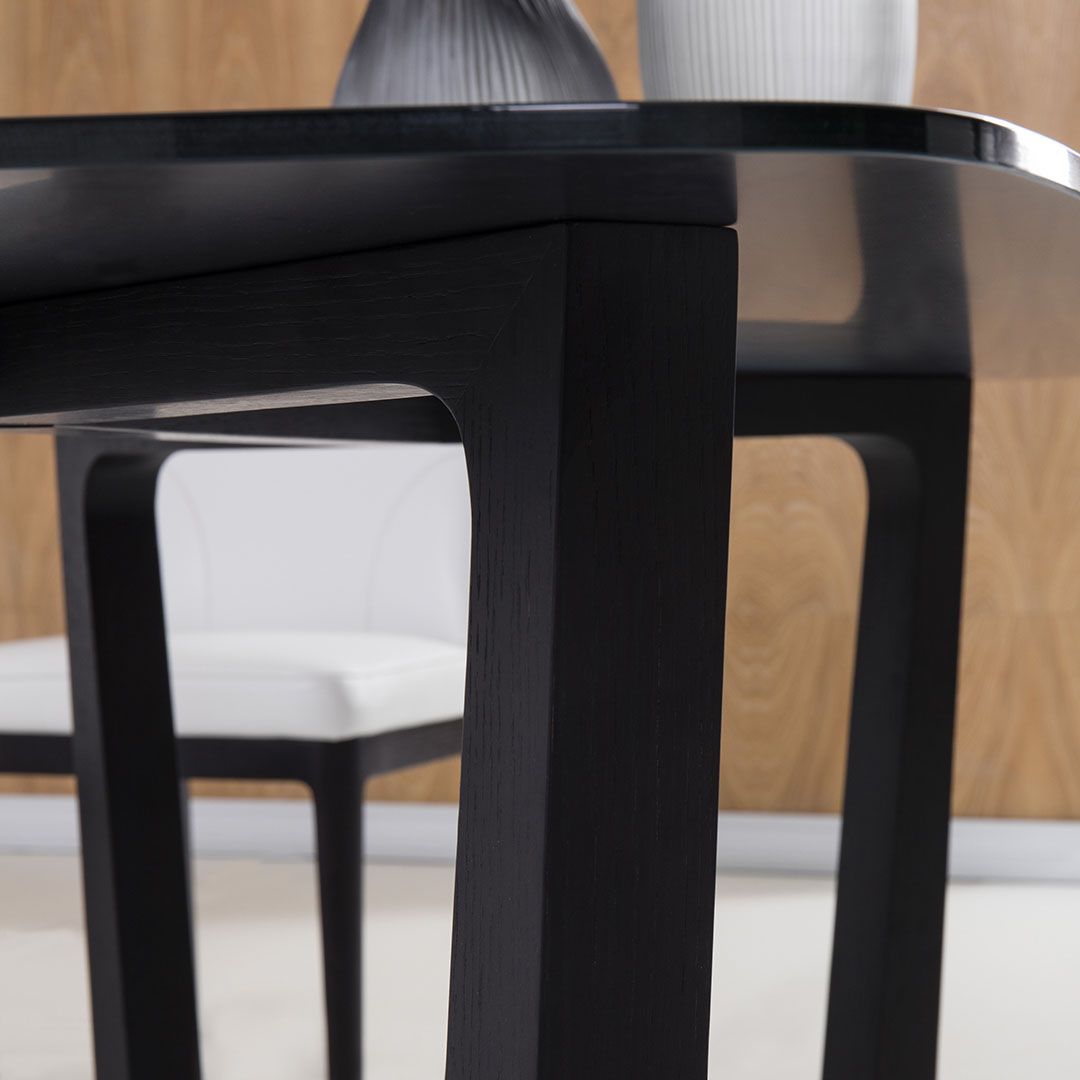 American Eagle DT-M039 Colección de comedor con tapa de vidrio negro