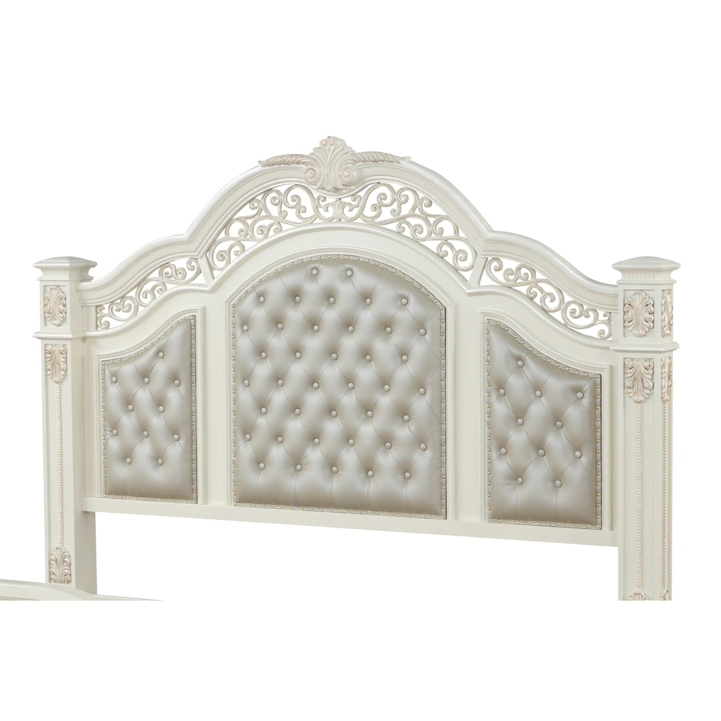 Maryra White 4 Pc Bedroom Set by Cosmos