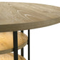 Eden 7 Pc Round Rustic Oak Dining Set LED Light