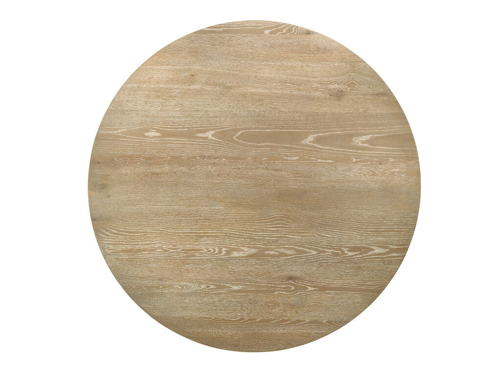 Eden 7 Pc Round Rustic Oak Dining Set LED Light