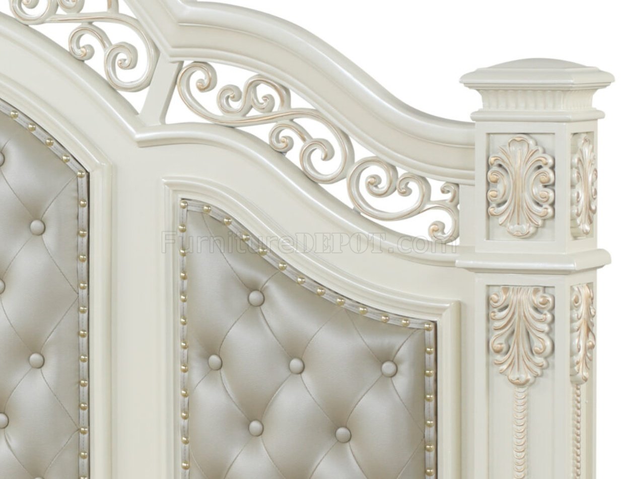 Maryra White 4 Pc Bedroom Set by Cosmos