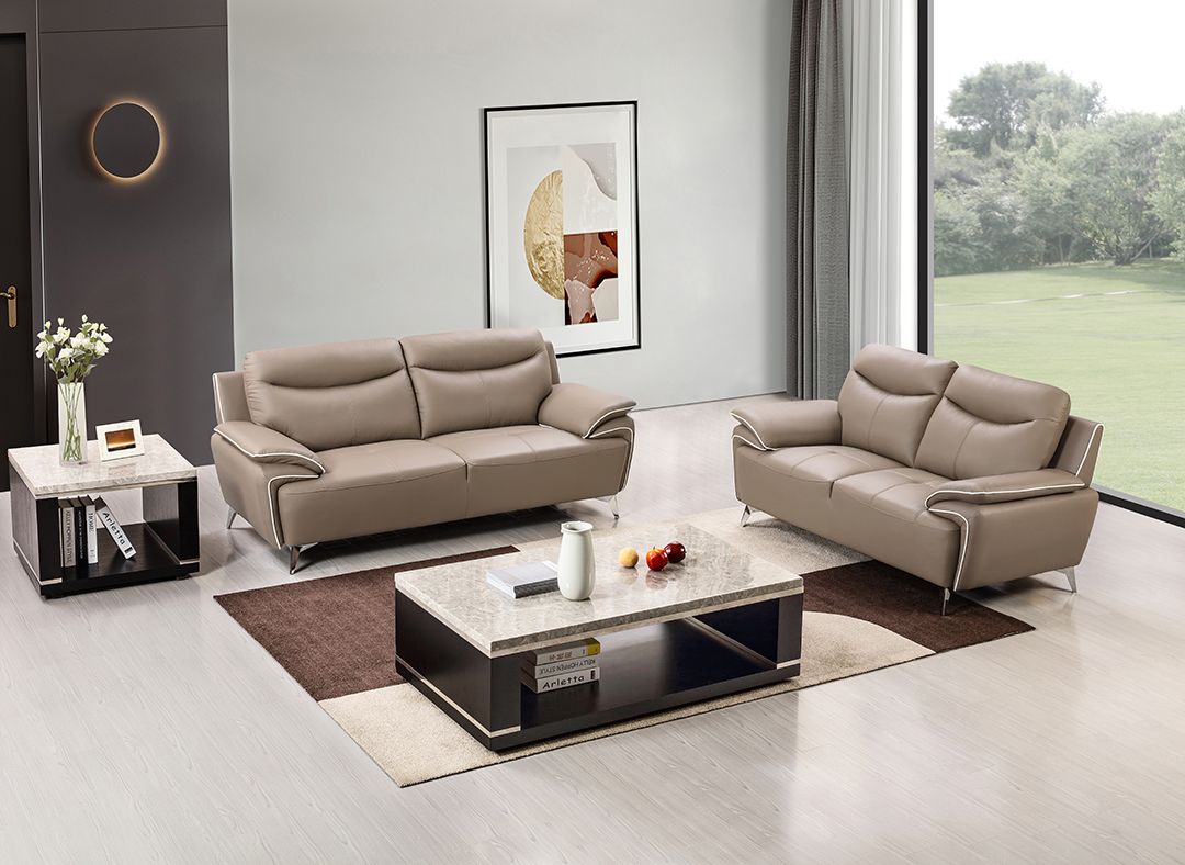 American Eagle EK531 2 Pc Sofa Set - Dark Tan