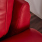 EK8012 Red Full Italian Leather Sofa Set
