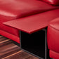 EK8012 Red Full Italian Leather Sofa Set