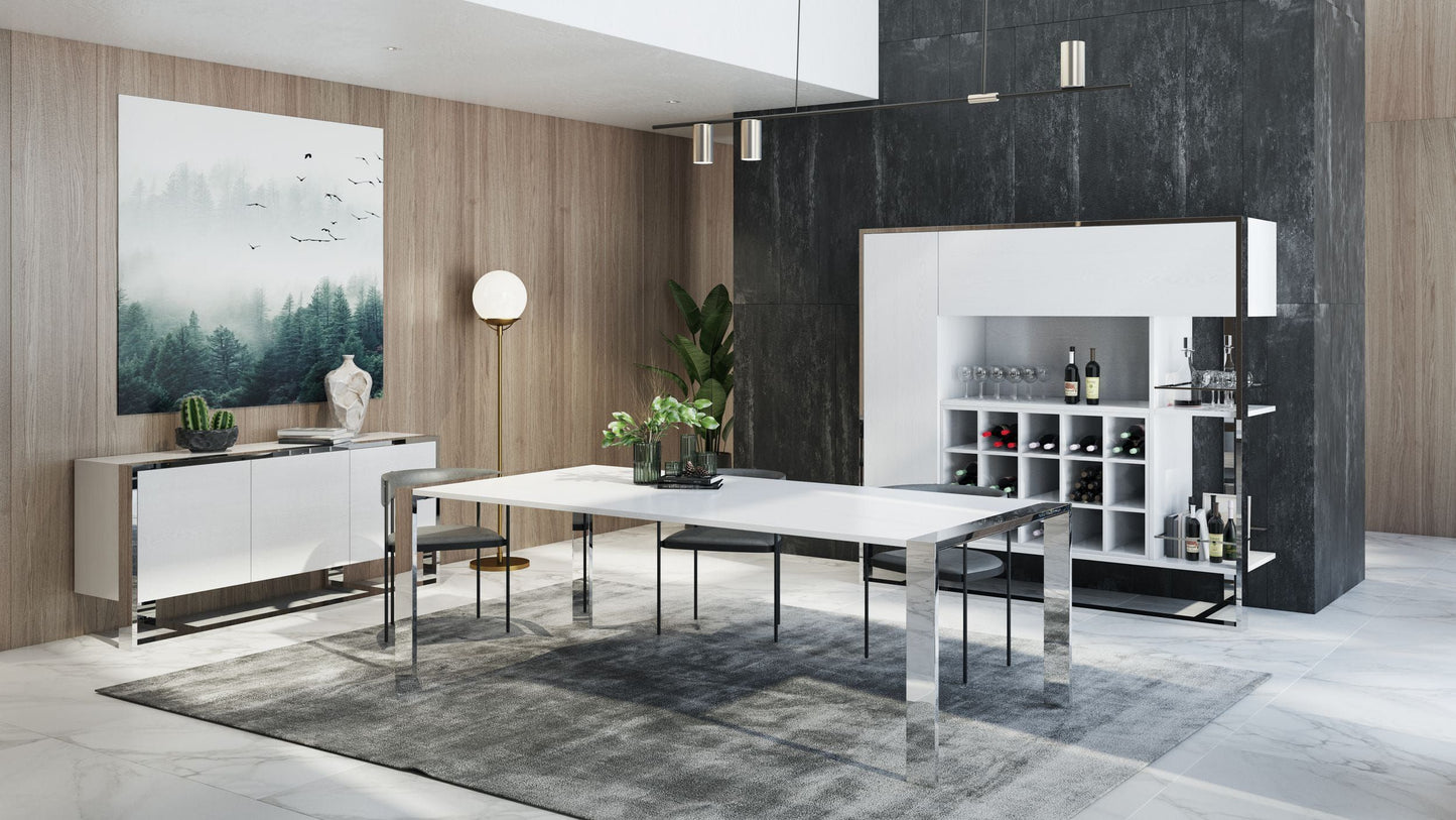 Modrest Fauna Modern White High Gloss Dining Table