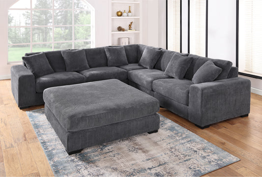 Eva 3 Pc Gray Sectional by Wholesale Furniture Importers