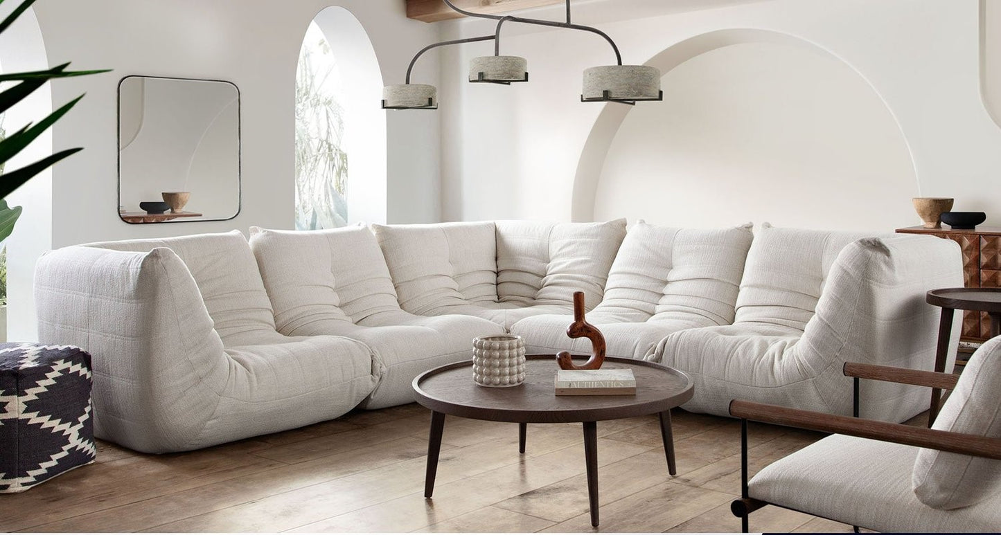 Ezra Cream Modular Sectional by Diamond Sofa