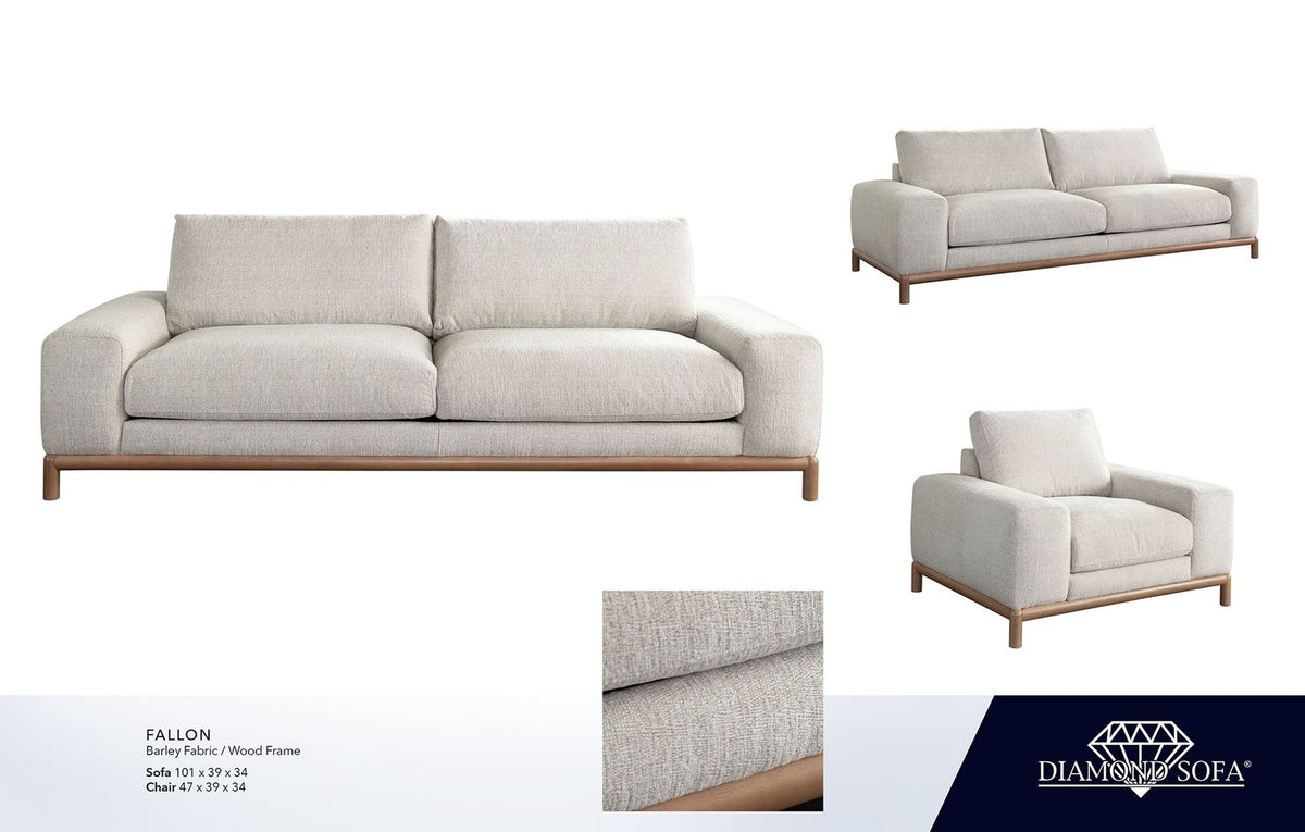 Fallon Barley Fabric Sofa by Diamond Sofa
