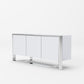 Fauna White High Gloss & Stainless Steel Buffet