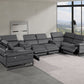 1246 DivanItalia 8 Pc U-Shaped Modular Power Sectional - 7 Colors