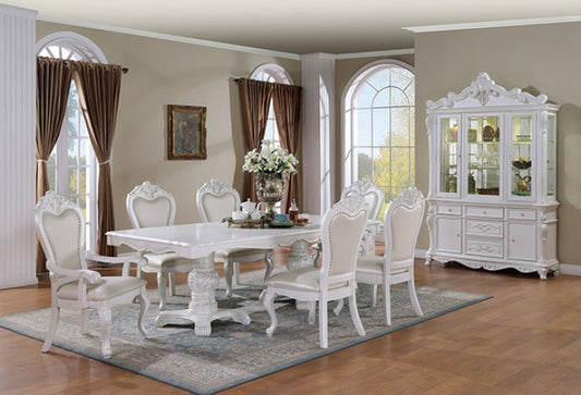 Manzanita White Double Pedestal Dining Set