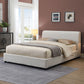 Vertham Boucle Platform Bed - White or Black