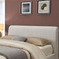 Vertham Boucle Platform Bed - White or Black