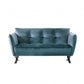Civellutino Teal Velvet-Like Sofa Collection