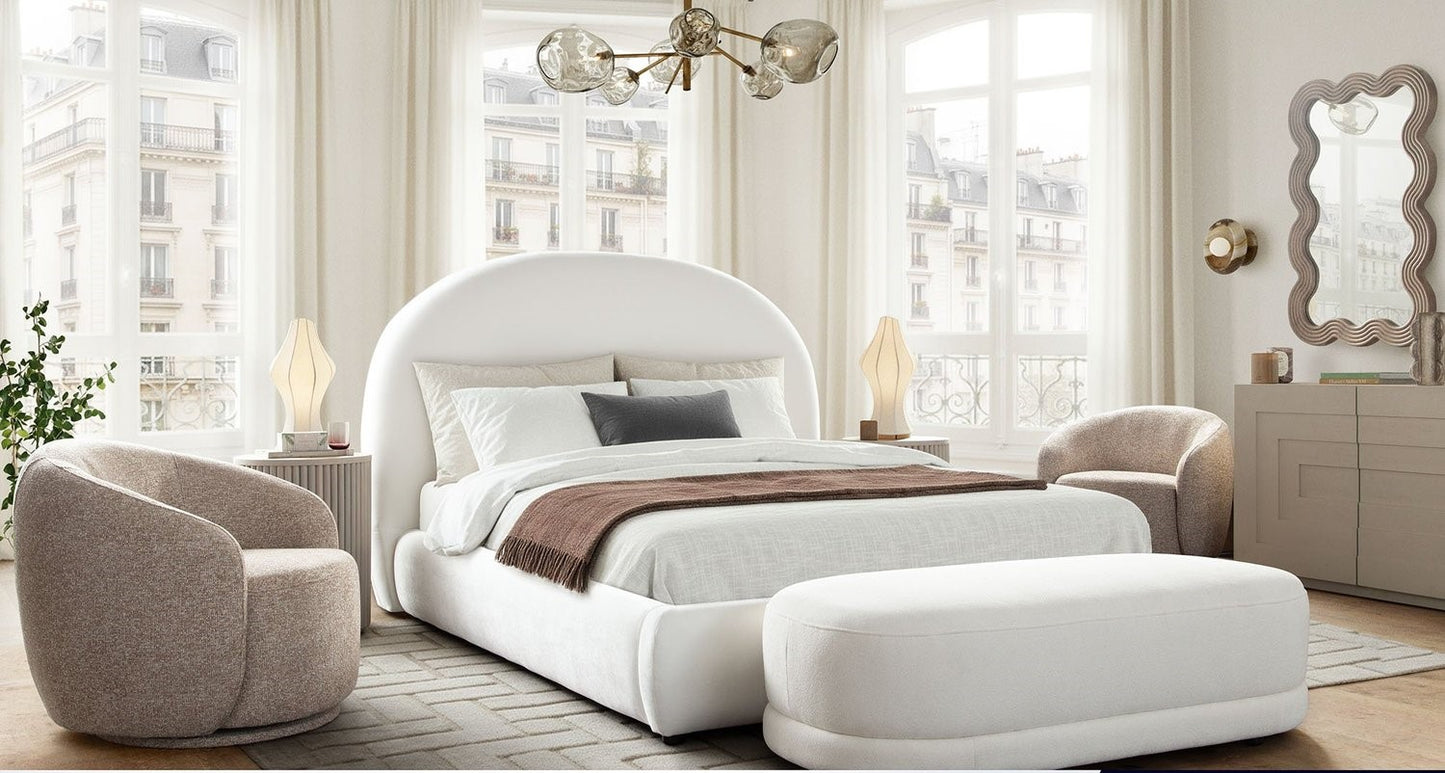 Diamond Sofa Fox King White Platform Bed