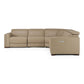 Frazier Modern Tan Leather Power Sectional