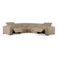 Frazier Modern Tan Leather Power Sectional