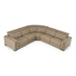 Frazier Modern Tan Leather Power Sectional