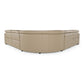 Frazier Modern Tan Leather Power Sectional