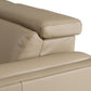 Frazier Modern Tan Leather Power Sectional