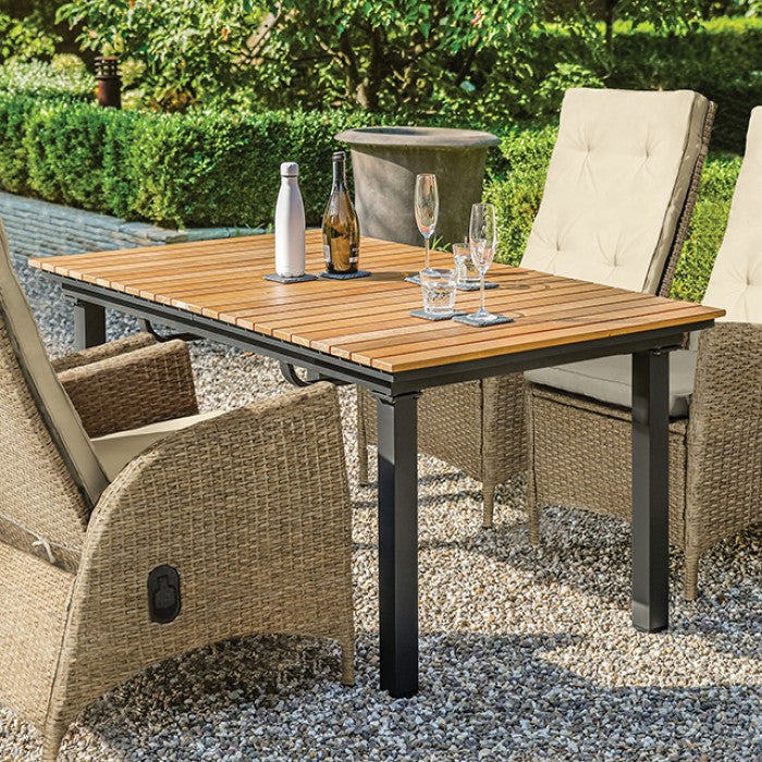 Mackay 7 Pc Outdoor Dining Set GM-2001 - Butterfly Leaf