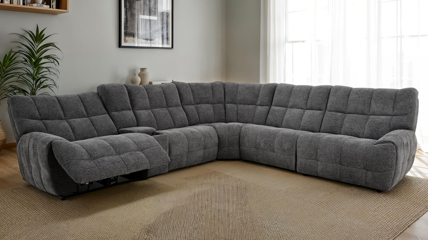 Clemens Power Sectional - 4 Chenille Colors