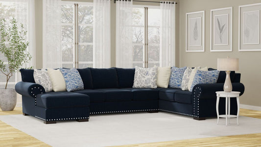 Harley Sectional - Barcelona Navy Fabric