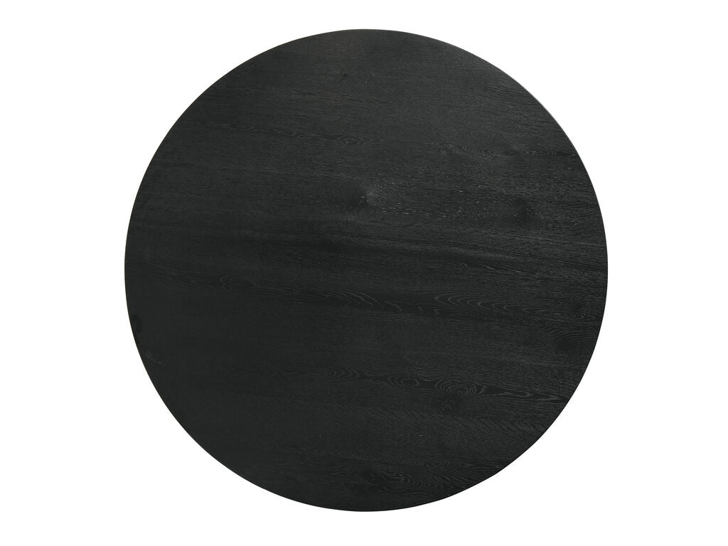 Haven 7 Pc 59" Round Ebony Black Pedestal Dining Set