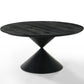 Haven 7 Pc 59" Round Ebony Black Pedestal Dining Set