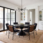 Haven 7 Pc 59" Round Ebony Black Pedestal Dining Set