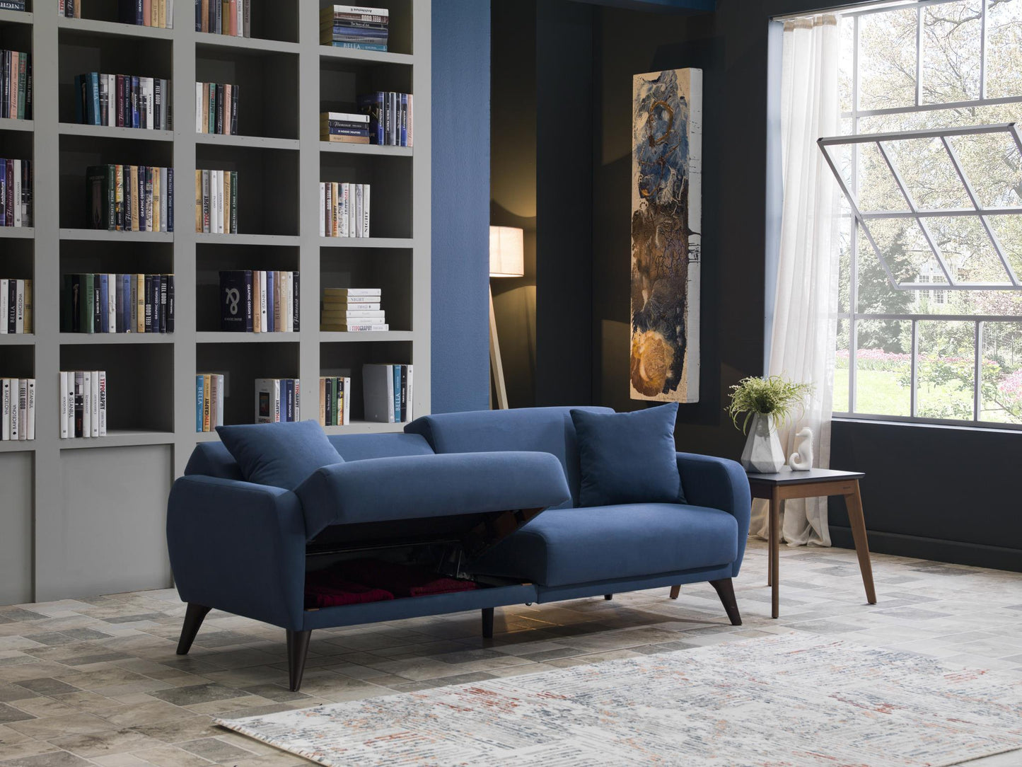 Bellona Flexy Sofa in a Box Zigana Indigo Blue