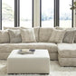 Arianna Beige Polyester Sofa & Chaise