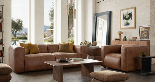 Hyde Saddle Leatherette Sofa by Diamond Sofa